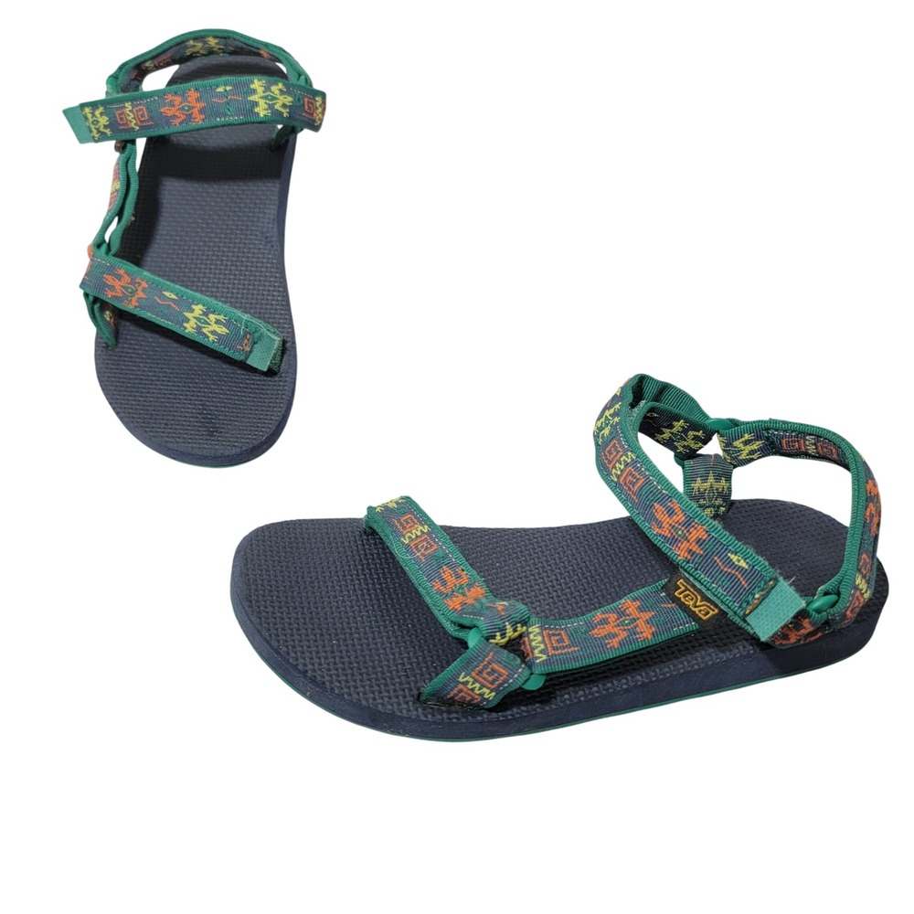 Teva Kids Original Universal Sport Sandals Gecko Navy Geometric Size 5 1116656C